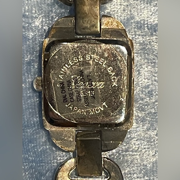 Geneva Quartz Women’s Wrist Watch Brown  Leather Band Square Face Chrome Plate - Picture 3 of 7